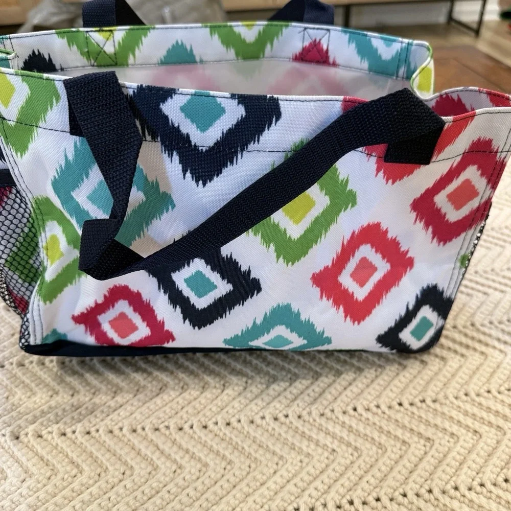 Thirty One‎ All in One Organizer Candy Corners Multi Color Bright Small Tote Bag